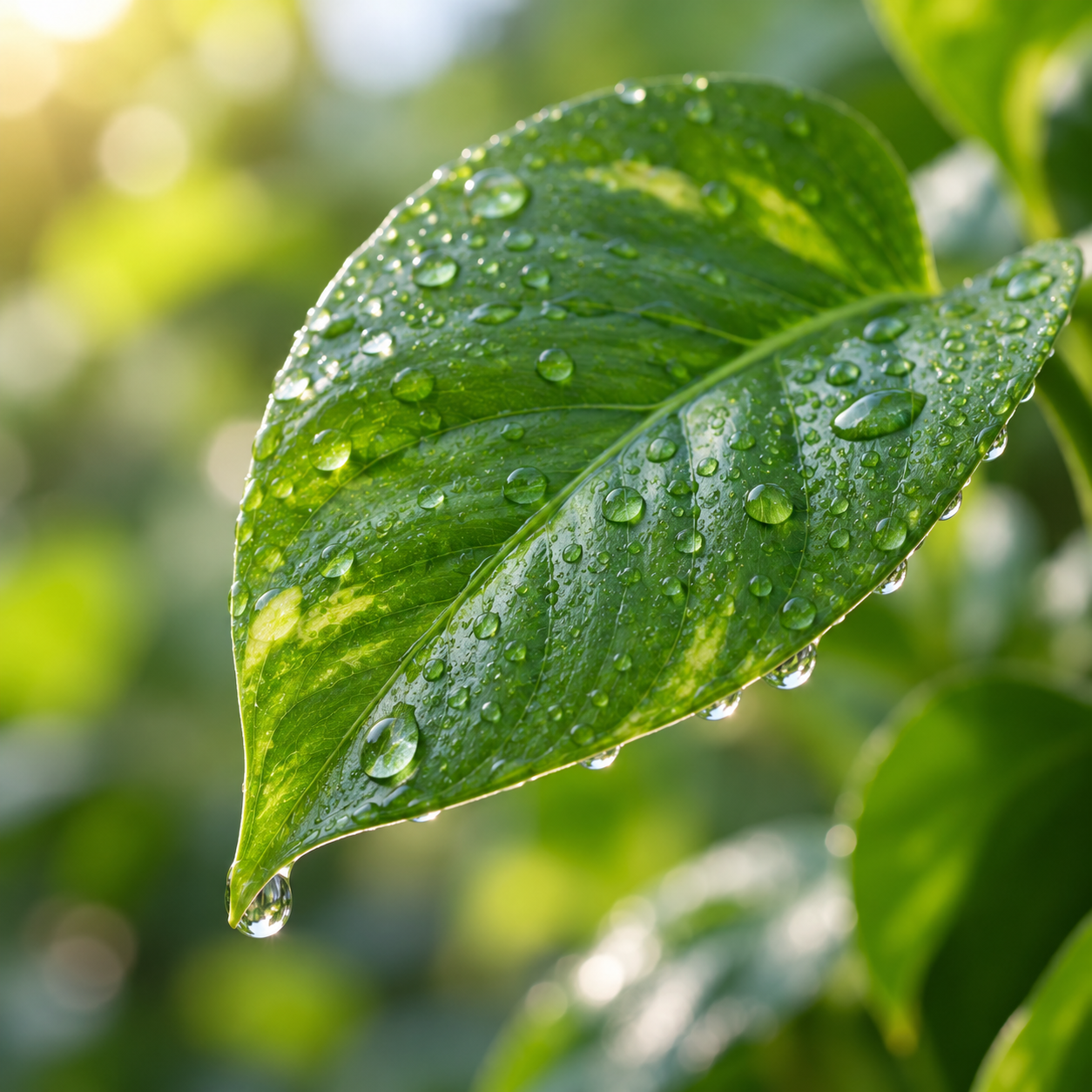 Dewy leaf