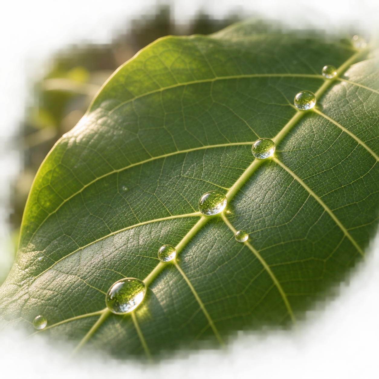 Leaf-vein line connecting milestones