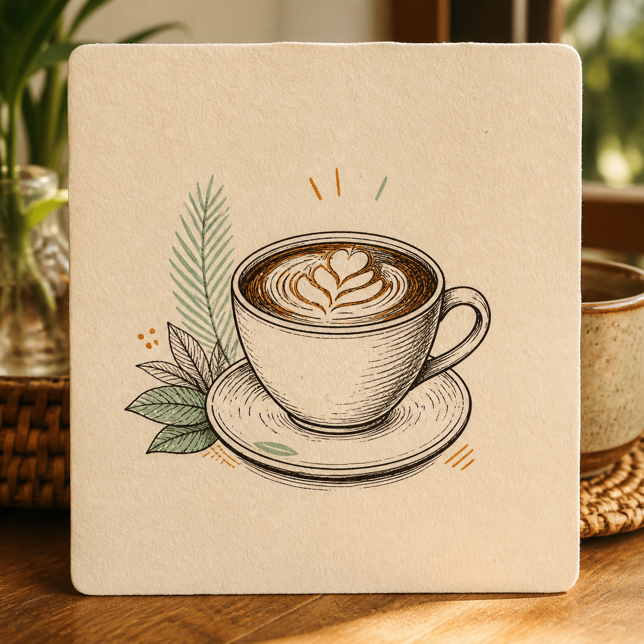 Coffee cup line art